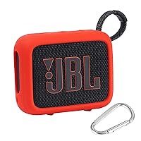 AONKE Silikonhülle Ersatz für JBL Go 4 tragbaren Lautsprecher mit Bluetooth (rot)