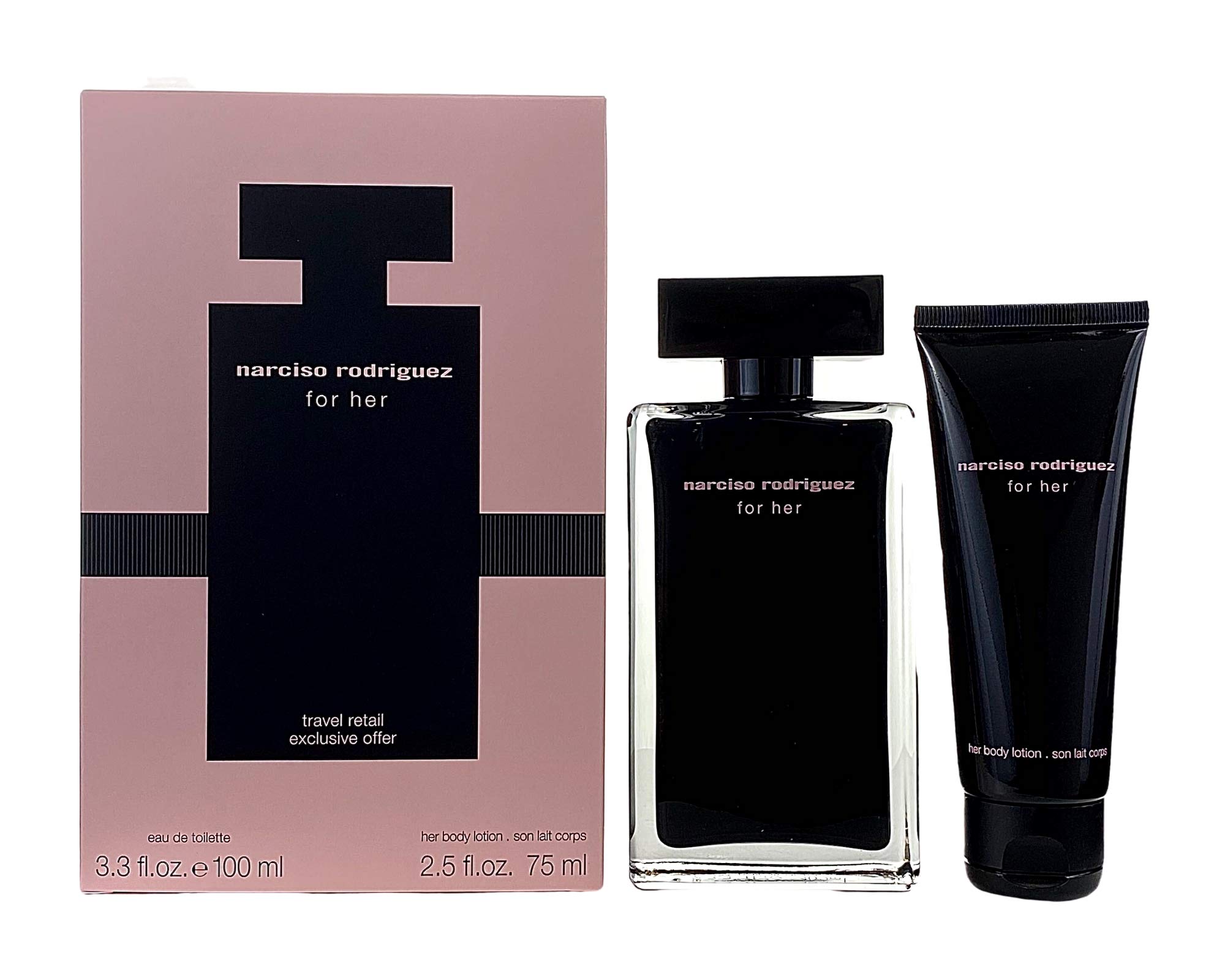 Narciso Rodriguez 2 Pc. Gift Set for Women Edt 3oz + B/l 2.5 Oz, 3fl Oz