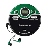 Studebaker Green Retro Portable CD Player | CD-R/RW MP3 Playback | Programmable Personal CD Player | Anti-Skip | FM Radio | Mega Bass Boost | Sport Earbuds (Vintage Green)