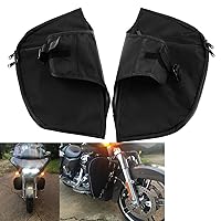 HDBUBALUS Soft Lowers Chaps Engine Guard Cover Leg Warmer Fit for Harley Touring and Trike Models Road King Street Glide 1980-2022