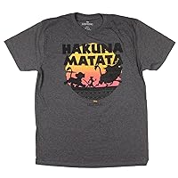Disney The Lion King Men's Hakuna Matata Distressed Silhouette Sunset T-Shirt