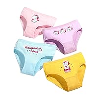 Kiench Girls Cotton Underwear Briefs Toddler Undies 4 Pack
