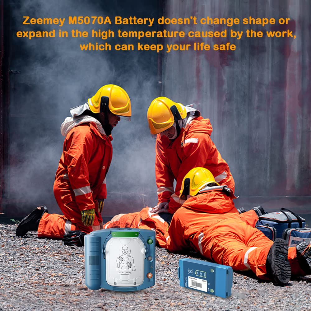 Zeemey M5070A Battery Defibrillator Battery AED Battery Replacement 9V 4.2Ah Home and OnSite AED Defibrillator Replacement Battery High Capacity