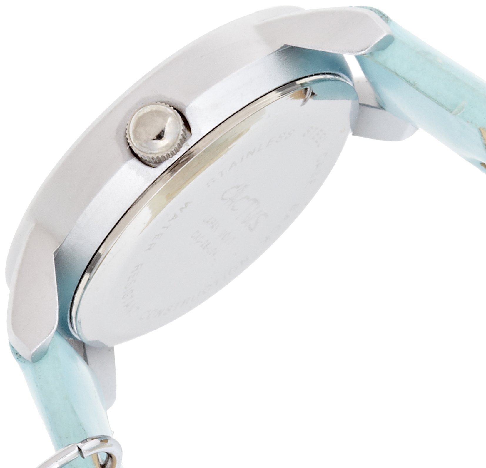 CAC Girls Watch with White Dial and Blue Flower Strap CAC-28-L04