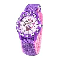 Disney Minnie Mouse Kids' Plastic Time Teacher Analog Quartz Nylon Strap Watch