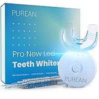 Teeth Whitening Kit with LED Light – 2 Syringes of 5ml Professional 35% Carbamide Peroxide Tooth Whitener Gel – Bright White Smile Set with Mouth Tray