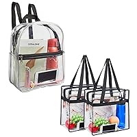Stadium Approved Clear Mini Backpack,Clear Bag Stadium Approved for Festival, Games,Travel and Concerts