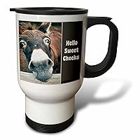 3dRose Hello Sweet Cheeks Funny Donkey Ass Animal Bathroom Humor Dark... - Travel Mugs (tm-371795-1)