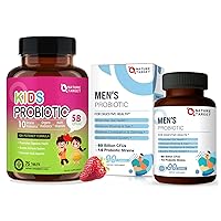 NATURE TARGET Probiotics for Men and Kids with Prebiotics for Digestive and Immune Health