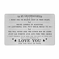 Granddaughter Birthday Wallet Card, Granddaughter Gifts from Grandma Grandpa, Meaningful Card for Birthday Wedding Anniversary Adult Presents