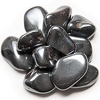 1/2 lb of Extra Large Hematite A Grade Stones from Brazil - Tumbled Rocks Perfect for Art, Crafts, Reiki, Wicca and Wire Wrapping!