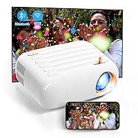 Suvisukua Mini HD Projector,Smart Home Projector,Portable Phone Movie Projector for Outdoor Movie Night,Support Bluetooth /WiFi,Theater Projector Compatible with USB、HDMI、AV、Audio、Laptop、PS4、TV-Stick