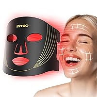 Red Light Therapy for Face, 3 Modes Portable Led Face Mask Light Therapy with Remote, Near-Infrared 850 Red Light Therapy Mask with Timing Function, Red Light Therapy at Home 180 LED Beads