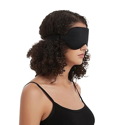 Alaska Bear Sleep Mask Silk Cover - Eye Contour Built in No Pressure - Handmade, Upgrade Over Conventional 