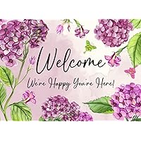 My Visitor So Glad You Are Here!: Visitor Guest Book | Guest record and log for seniors in nursing homes | Visitors Log Book for Elderly People in Their Own Home With Watercolor Pink Hydrangea Flower