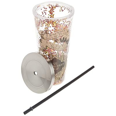 Harry Potter Constellations Glitter 20 oz. Acrylic Cup with Straw