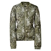 AEROPOSTALE Womens Floral Camo Puffer Jacket, Green, Small