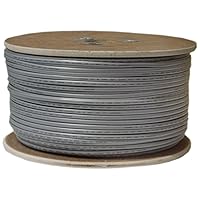 1000 feet Bulk Flat Telephone Cord, Silver Satin, 26/4 (26 AWG 4 Conductor), Telephone Cable Spool, Bulk Telephone Wire, CableWholesale