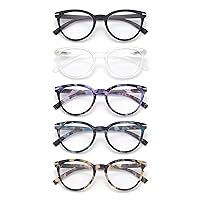 Reading Glasses for Men Women, Very Light Spring Hinge Readers Clear Lens, Computer Eyelgasses
