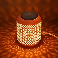 Ceramic Fragrance Warmer Wax Melter for Home/Dorm/Office No Flame No Smoke No Soot (2.9oz Apple Scent Wax Included)