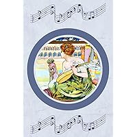 Vintage Art Deco Lute Guitar Stringed Instrument Player Music Tab Notebook