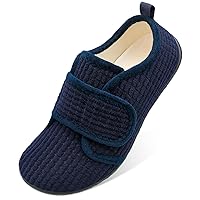 L-RUN Slippers for Women Indoor and Outdoor Memory Foam Slippers Winter House Shoes Navy S(W:6-7, M:5-6) M US