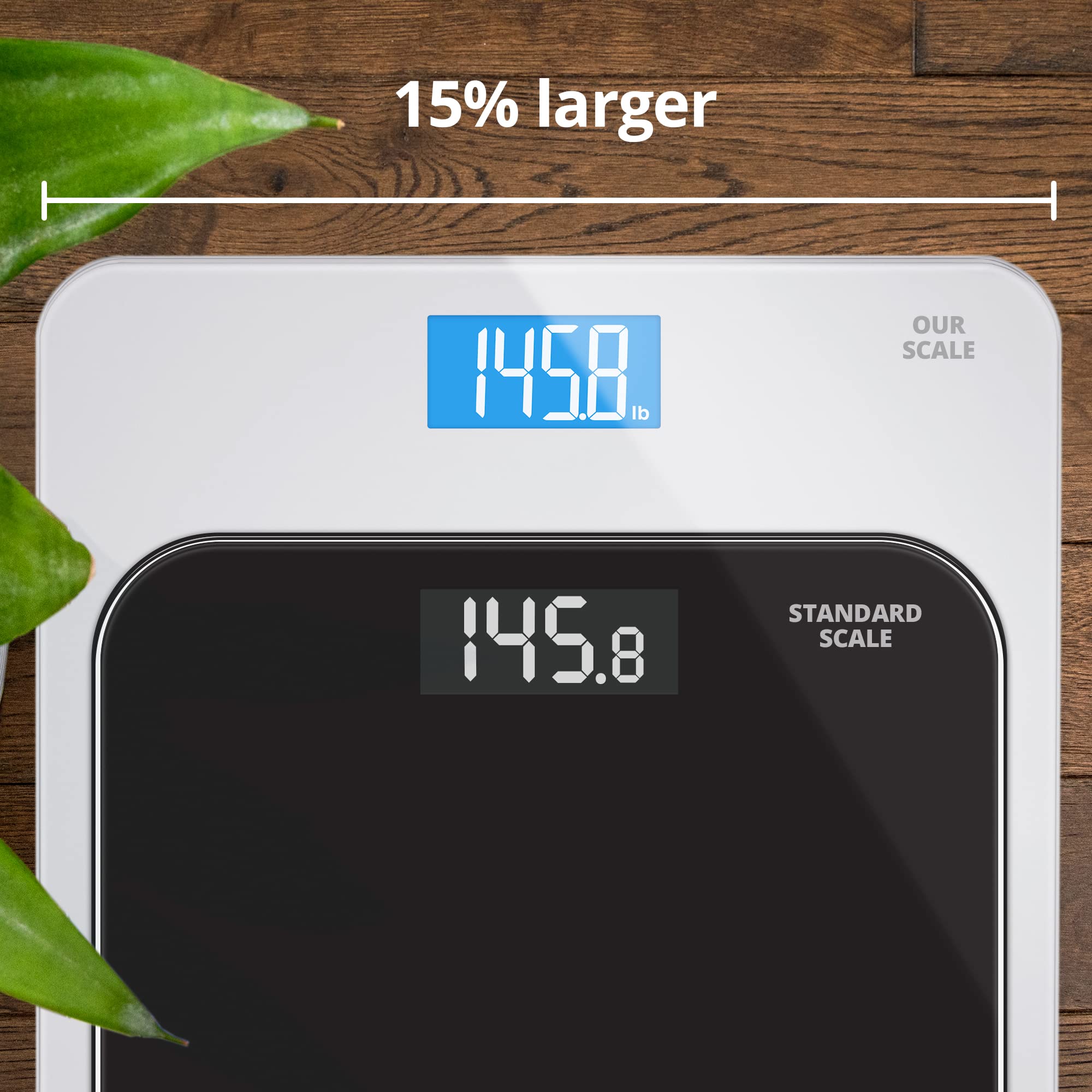 Greater Goods Digital Weight Bathroom Scale, Shine-Through Display, Accurate Glass Scale, Non-Slip & Scratch Resistant, Body Weight (Silver)