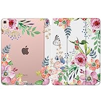 MoKo for iPad Air 11-inch M2 Case 2024, iPad Air 5th/4th Generation Case 2022/2020, Translucent Frosted Soft TPU Back Cover for iPad Air 11''/ iPad Air 5/4 Gen, Slim iPad Air Case, Fragrant Flowers