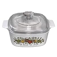 Corning Ware A-1 1/2-B 1.5 Liter Le Persil La Sauge Spice of Life Corningware Bake Dish With Pyrex Lid