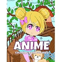Anime Coloring Book for Kids: Cute Anime Coloring Book for Girls to Color