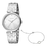 Esprit Women's Silver Dial Quartz Analog Watch, Silver, Silver