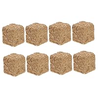 ERINGOGO 8 Pcs Simulated Haystack Props Security + Doll House Nice Small Hay Bales Mini Straw Bale Dolls House Hayrick Miniature Simulation Hayrick Cake Model Haystack Toy Room