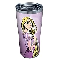 Tervis Triple Walled Disney - Rapunzel Insulated Tumbler Cup Keeps Drinks Cold & Hot, 20oz - Stainless Steel, Watercolor Splash, 1 Count (Pack of 1)