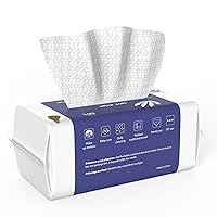 Face Towels, 100 Count Disposable Biodegradable Facial Wash Cloth for Sensitive Skin, Lint- free Facial Tissue for Cleansing, Skincare and Makeup Remover, Dry Wipes
