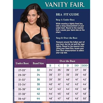 Vanity Fair Women's Full Figure Beauty Back Smoothing Bra (36c-42h),  Underwire - Deco Rose, 38C : : Fashion