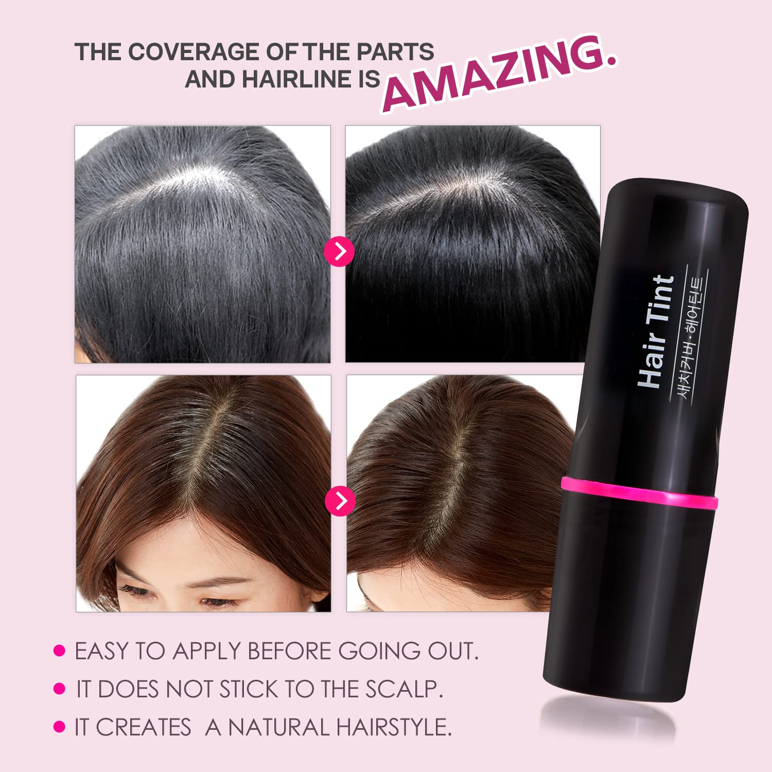 Root Touch Up Black and Brown Hair Tint for Gray Hair Cover Up, Hair Dye that does not stick to the scalp, 5 Sec Easy Touch Up, Instant Correction & Spot Precision with Comb Applicator - 10 ml