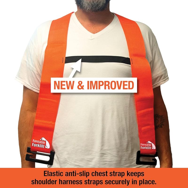 Mua Forearm Forklift 2-Person Shoulder Harness and Moving Straps System,  Lift Furniture, Appliances, or Item up to 800 lbs. Safe and Easy Like a Pro,  Harnesses and Straps, Orange trên