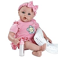 Adora BabyTime Collection in Pink with Newborn Baby Doll, Weighted Doll with Powder Scented Body and Removable Clothing, Includes Soft Blanket & Feeding Bottle Birthday Gift For Ages 3+