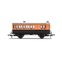 Hornby R40063 LSWR, 4 Wheel, Brake 3rd Class, 179-Era 2 Coach, Brown