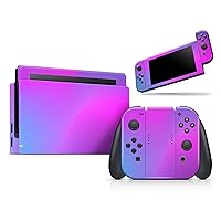 Design Skinz Neon Holographic V1 - Skin Decal Protective Scratch-Resistant Removable Vinyl Wrap Kit Compatible with The Nintendo Switch Joy-Cons