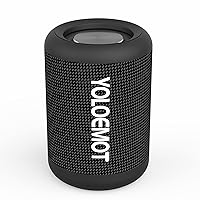 YOLOEMOT Bluetooth Speaker, Compact and Portable, 12H Playtime, IPX5 Waterproof, TWS Pairing, AUX, TF, Portable Wireless Speakers for Home/Party/Beach, Birthday Gift (Black)