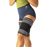 Copper Joe 2 Pack Thigh Compression Sleeves – Support for Quad, Groin, Hamstring, Arthritis, Running, Basketball and Baseball - Upper Leg Sleeves for Men and Women (Large)