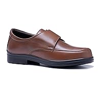 Mens Wide Fit X-Wide York Leather Velcro Shoes
