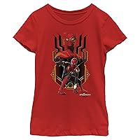 Marvel Spider-Man No Way Home Integrated Suit Girl's Solid Crew Tee