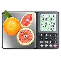 Fuzion Nutrition Food Scale, Digital Food Scale for Weight Loss, Calculating Food Facts, Macro, Calorie, Meal Prep, Portion Control, Stainless Steel