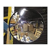 18” Acrylic Outdoor Convex Mirror With Plastic Back, Round Outdoor Security Mirror for the Garage Blind Spot, Store Safety, Warehouse Side View, and More, Circular Wall Mirror for Personal or Office Use - Vision Metalizers