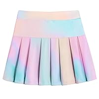 Girl's Tennis Skirts with Shorts Athletic Pleated Skirt Workout Performance Skorts with Pockets for Kids 4-13Y