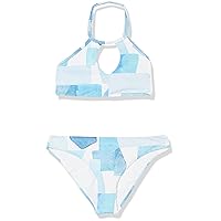 Splendid girls Block Party High Neck Bra & Retro Pant SetBikini Set