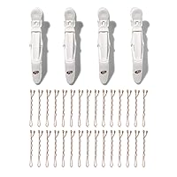 T3 Clip Kit with 4 Alligator Clips and 30 Rose Gold Bobby Pins | Section Hair for Easier Blow Drying and Styling for All Hair Lenths