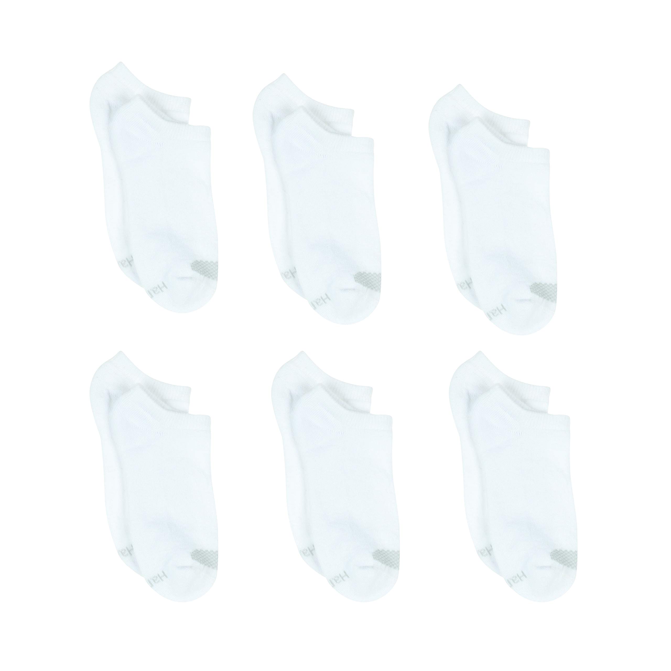 Hanes Women's Plush Comfort Toe Seam No Show Socks, 6-Pair Pack